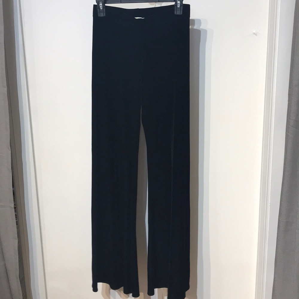 Velvet Bell Bottoms with Small Waist Band